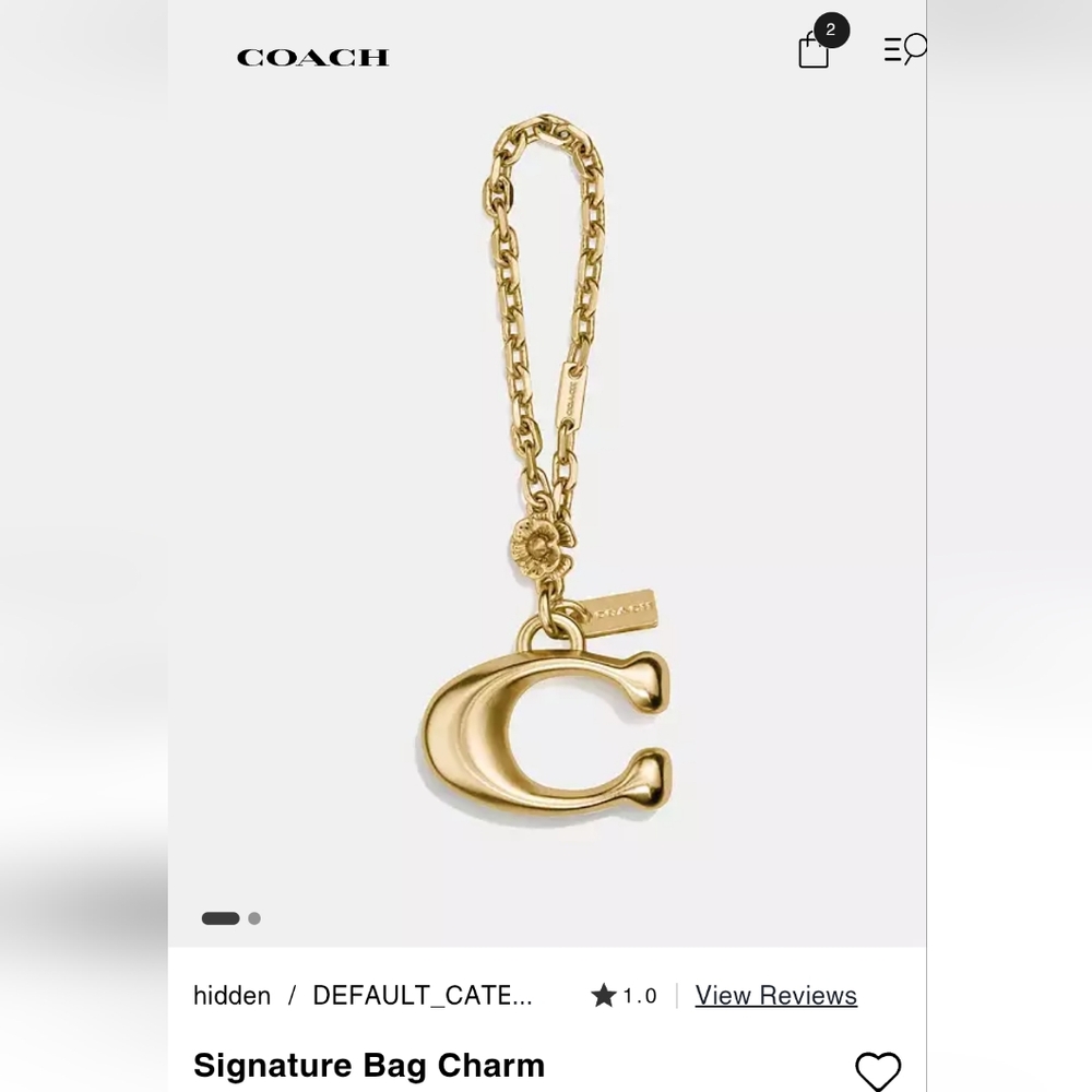 Coach C Puzzle Bag Charm